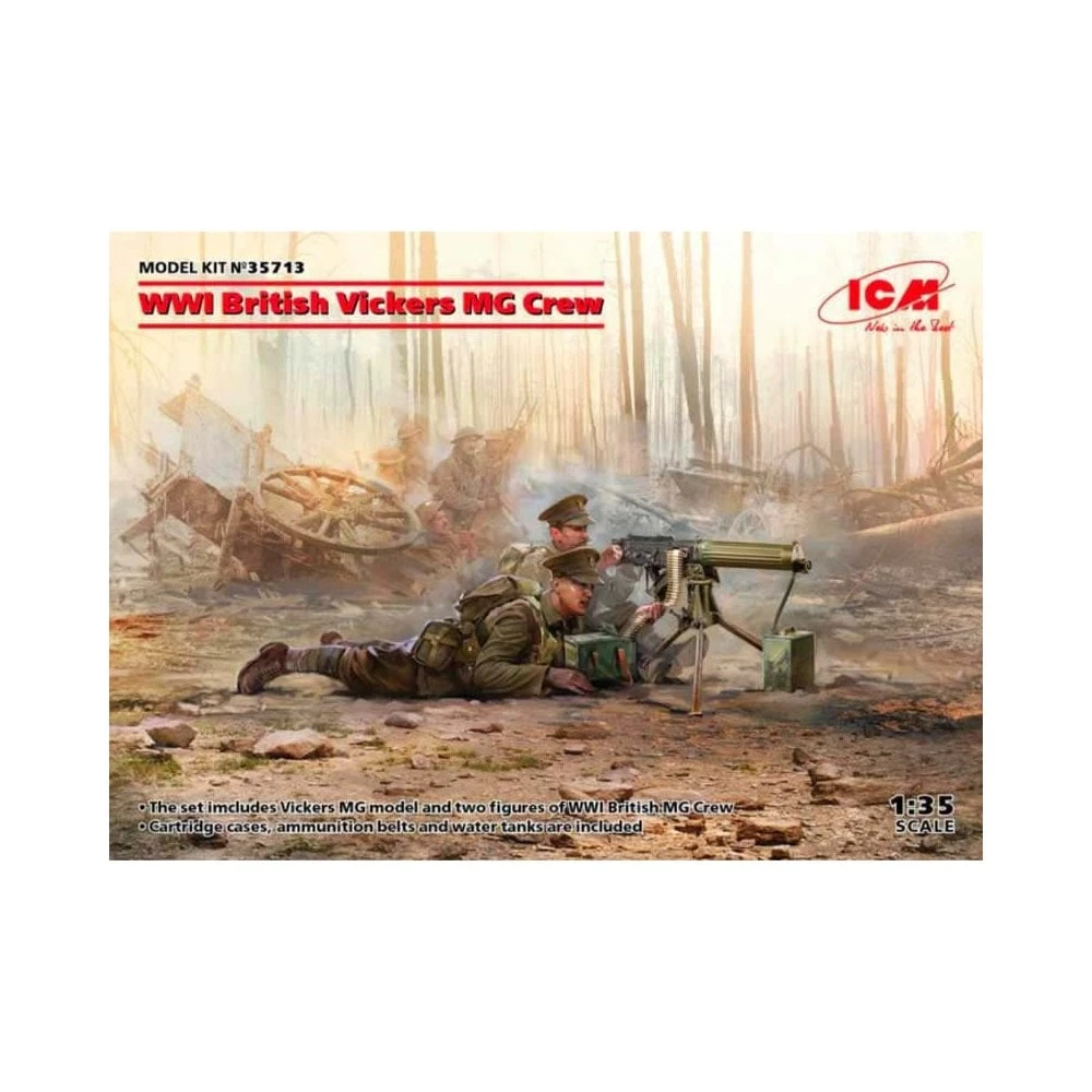 1/35 WWI British Vickers MG Crew ICM 35713 3 1/35 WWI British Vickers MG Crew ICM 35713
