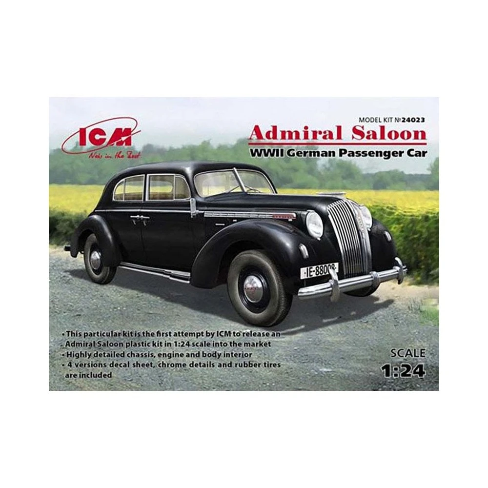1/24 Admiral Saloon WWII German Passenger Car ICM 24023 3 1/24 Admiral Saloon WWII German Passenger Car ICM 24023