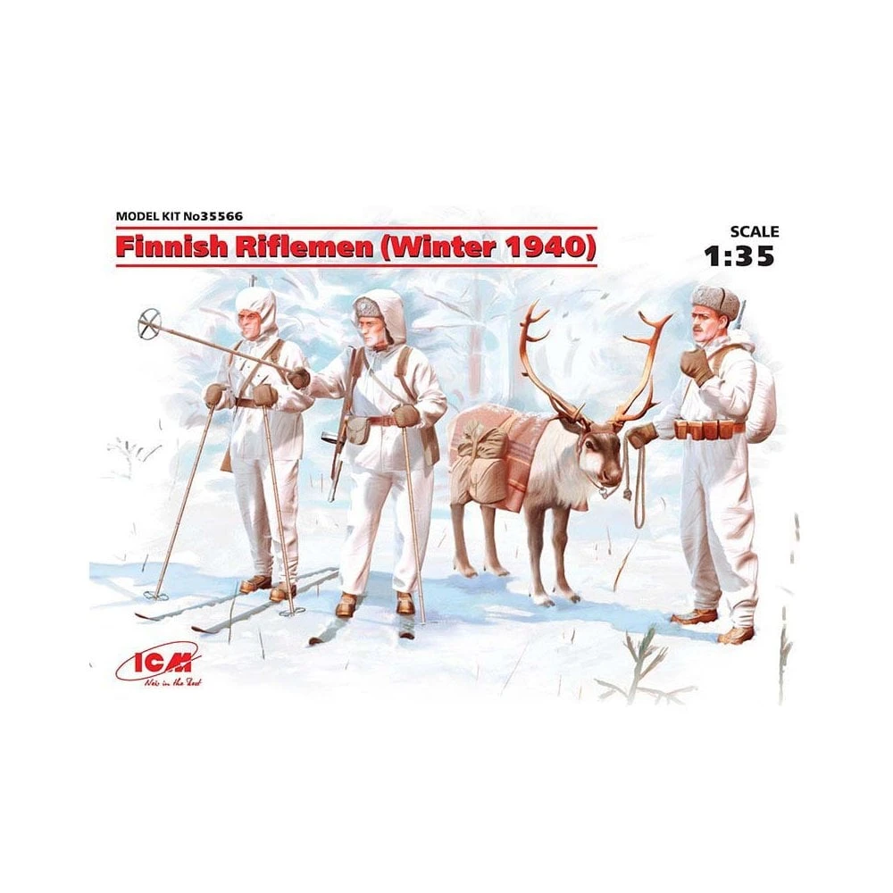 1/35 Finnish Riflemen Winter (1940) 4 Figs ICM 35566 3 1/35 Finnish Riflemen Winter (1940) 4 Figs ICM 35566