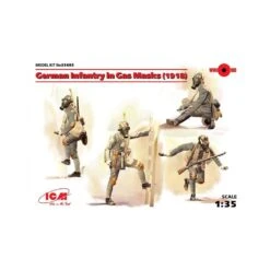 1/35 German Infantry In Gas Masks (1918) 4 Figs ICM 35695