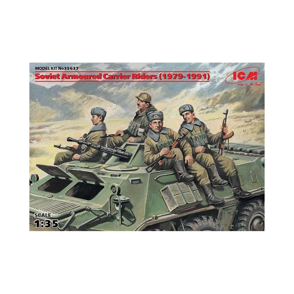 1/35 Soviet Armored Carrier Riders (79-91) 4 Figs ICM 35637 3 1/35 Soviet Armored Carrier Riders (79-91) 4 Figs ICM 35637