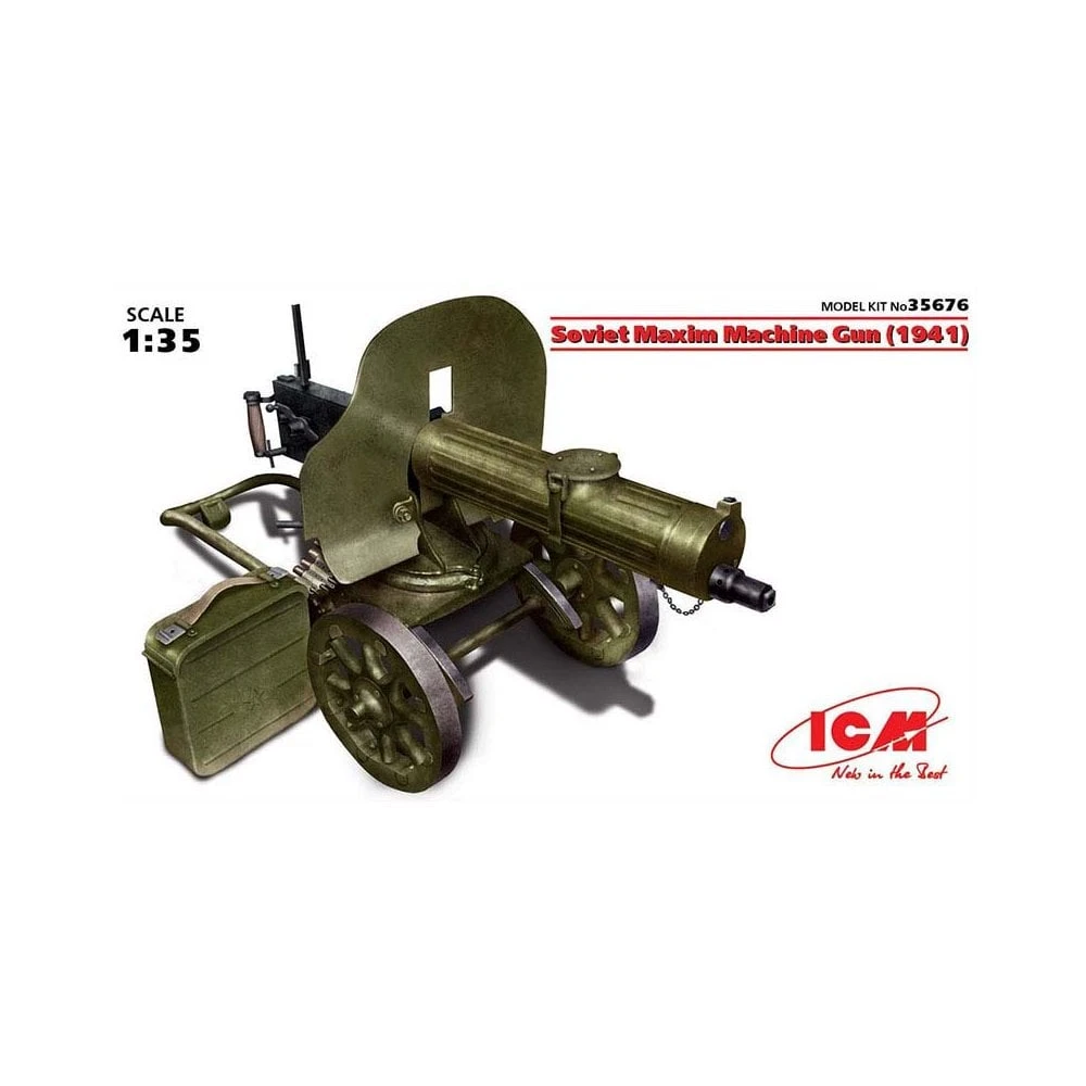 1/35 Soviet Maxim Machine Gun (1941) ICM 35676 3 1/35 Soviet Maxim Machine Gun (1941) ICM 35676