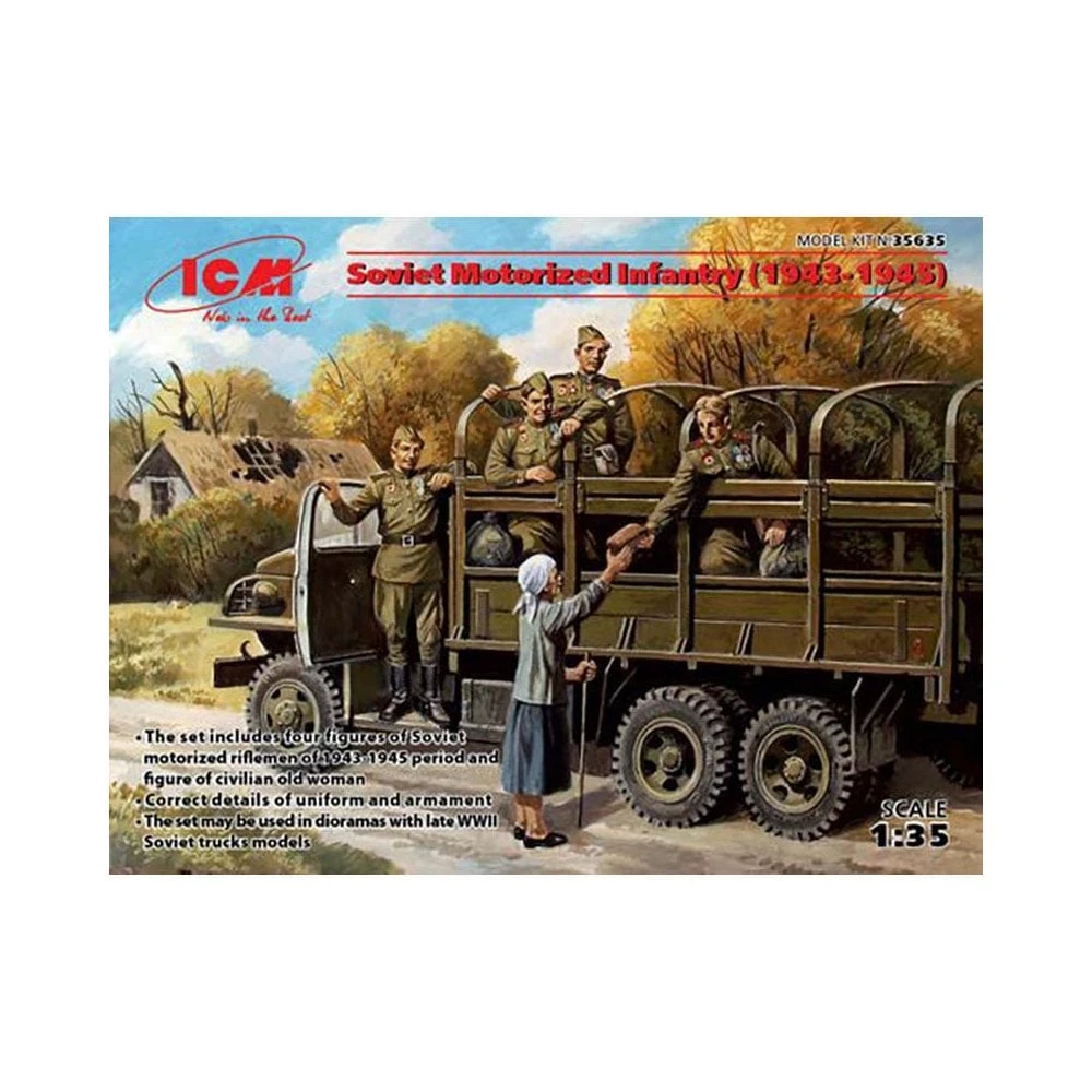 1/35 Soviet Motorized Infantry (1943-1945) 5 Figs ICM 35635 3 1/35 Soviet Motorized Infantry (1943-1945) 5 Figs ICM 35635