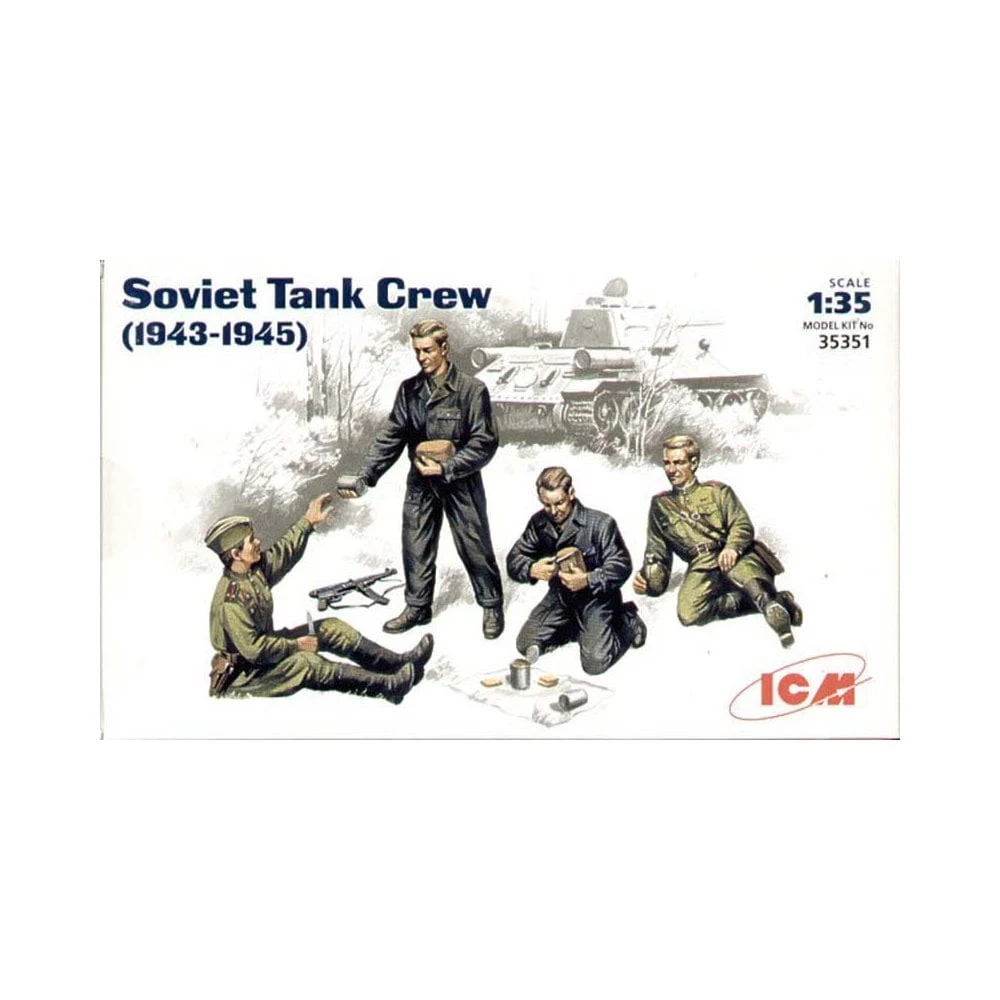 1/35 Soviet Tank Crew (1943-1945) 4 Figs ICM 35351 3 1/35 Soviet Tank Crew (1943-1945) 4 Figs ICM 35351