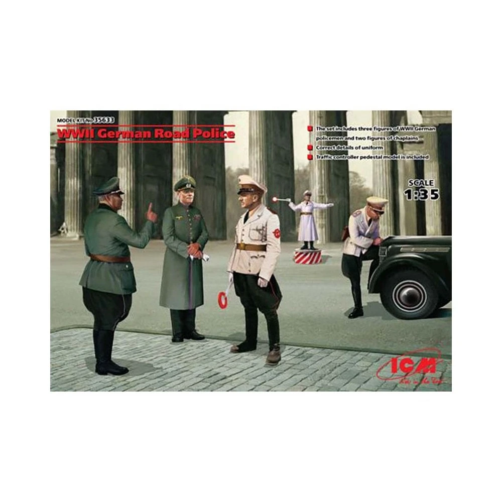 1/35 WWII German Road Police 5 Figs ICM 35633 3 1/35 WWII German Road Police 5 Figs ICM 35633