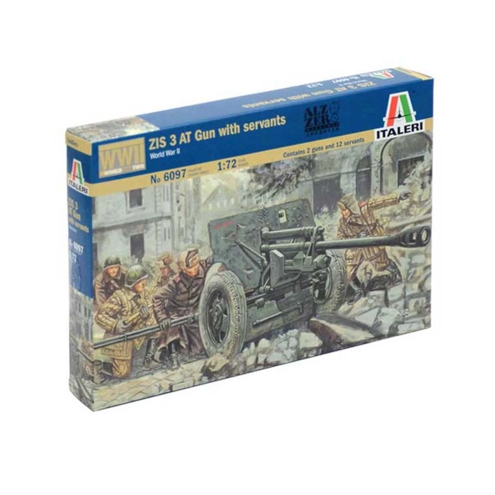 1/72 ZIS 3 AT Gun With Servants Italeri 6097 3 1/72 ZIS 3 AT Gun With Servants Italeri 6097