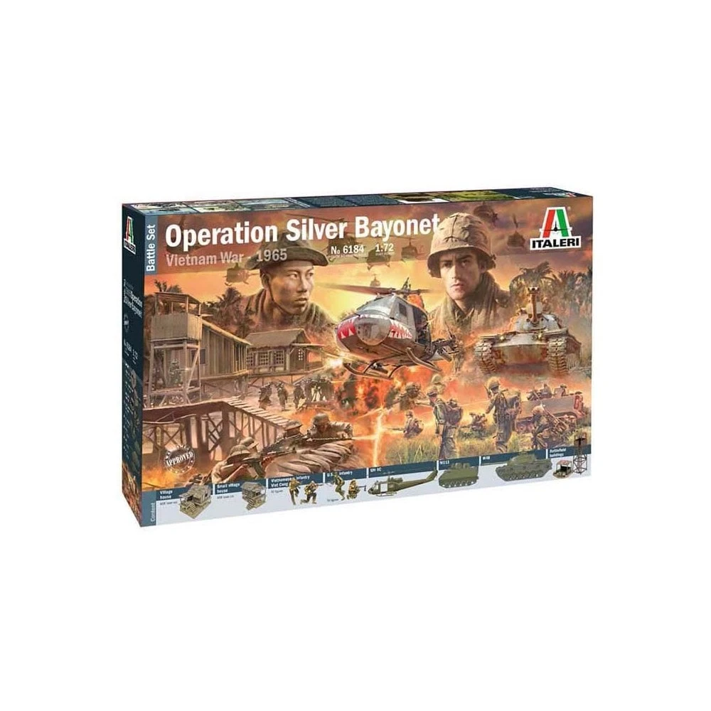1/72 Operation Silver Bayonet Vietnam War 1965 Battle Set Italeri 6184 3 1/72 Operation Silver Bayonet Vietnam War 1965 Battle Set Italeri 6184