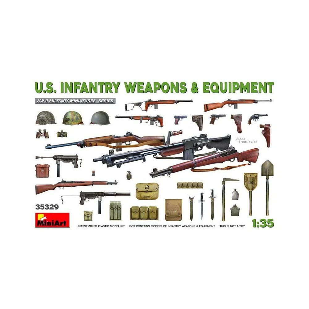 1/35 U.S. Weapons And Equipment (Infantry) Miniart 35329 3 1/35 U.S. Weapons And Equipment (Infantry) Miniart 35329