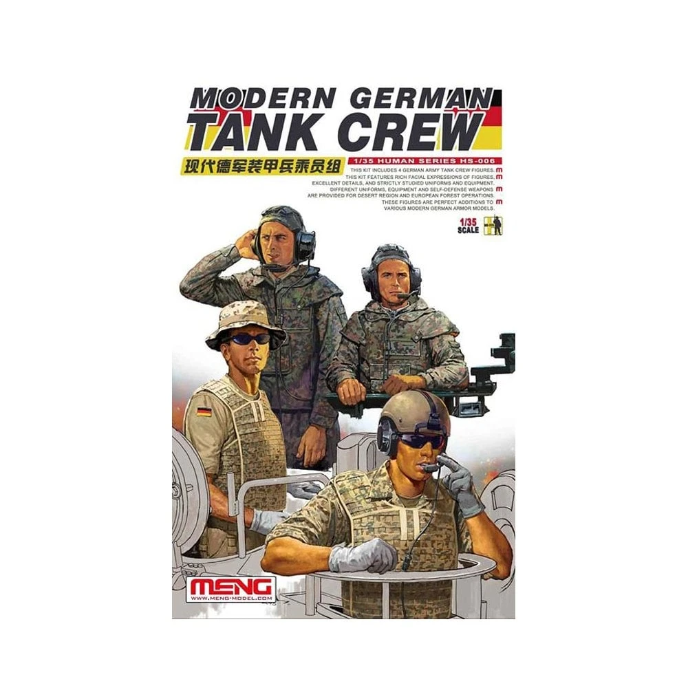 1/35 Modern German Tank Crew Meng Model HS-006 3 1/35 Modern German Tank Crew Meng Model HS-006