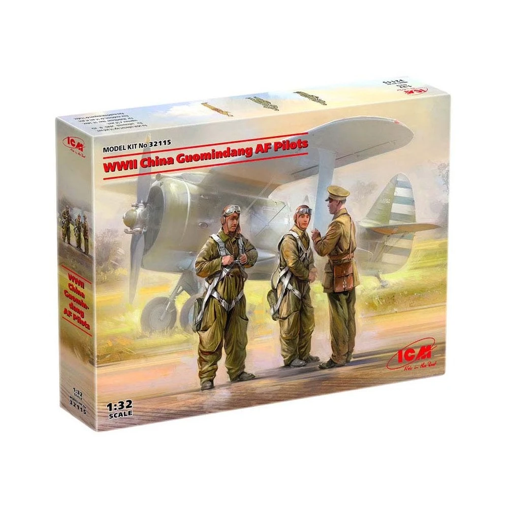 1/32 WWII China Guomindang AF Pilots ICM 32115 3 1/32 WWII China Guomindang AF Pilots ICM 32115