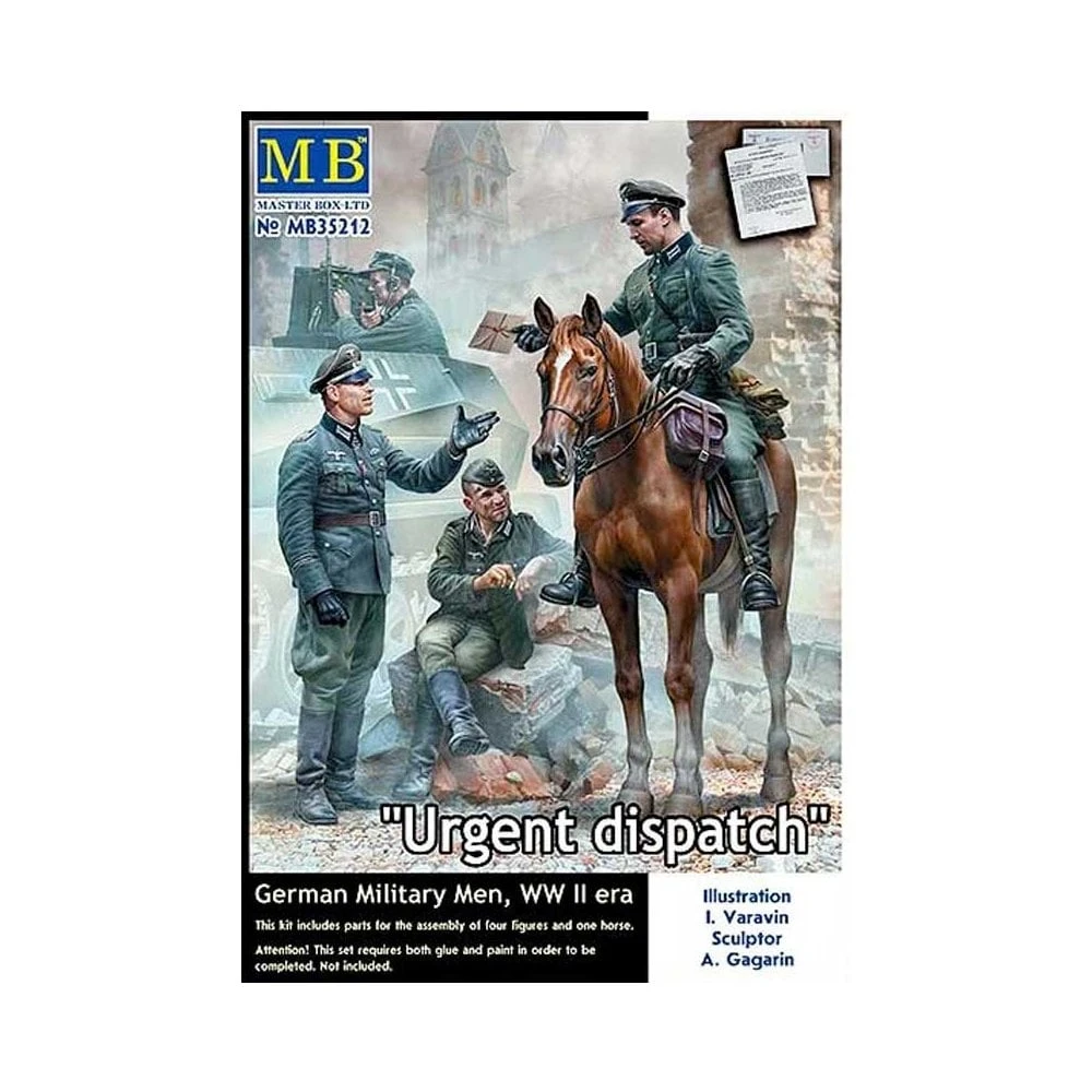 1/35 WWII Urgent Dispatch. German Military Figures Masterbox S35212 3 1/35 WWII Urgent Dispatch. German Military Figures Masterbox S35212
