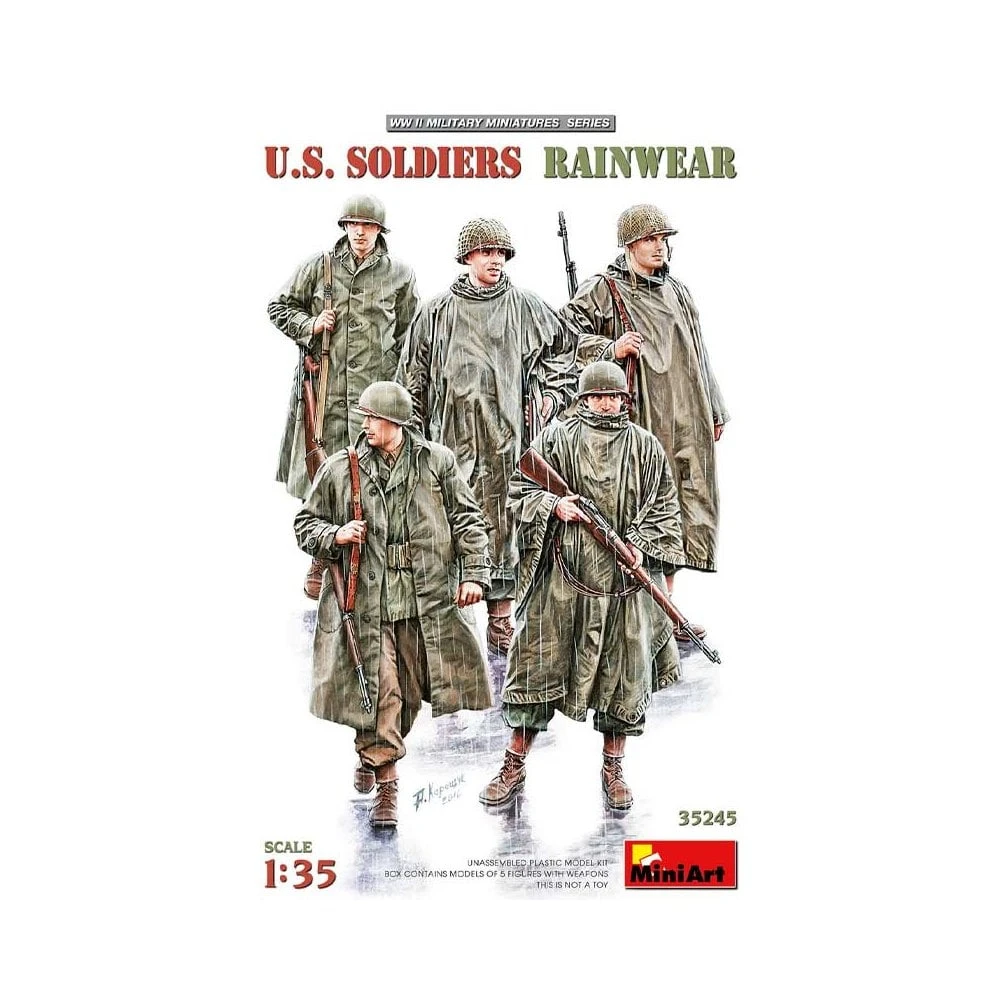 1/35 US Soldiers In Rainwear Miniart 35245 3 1/35 US Soldiers In Rainwear Miniart 35245