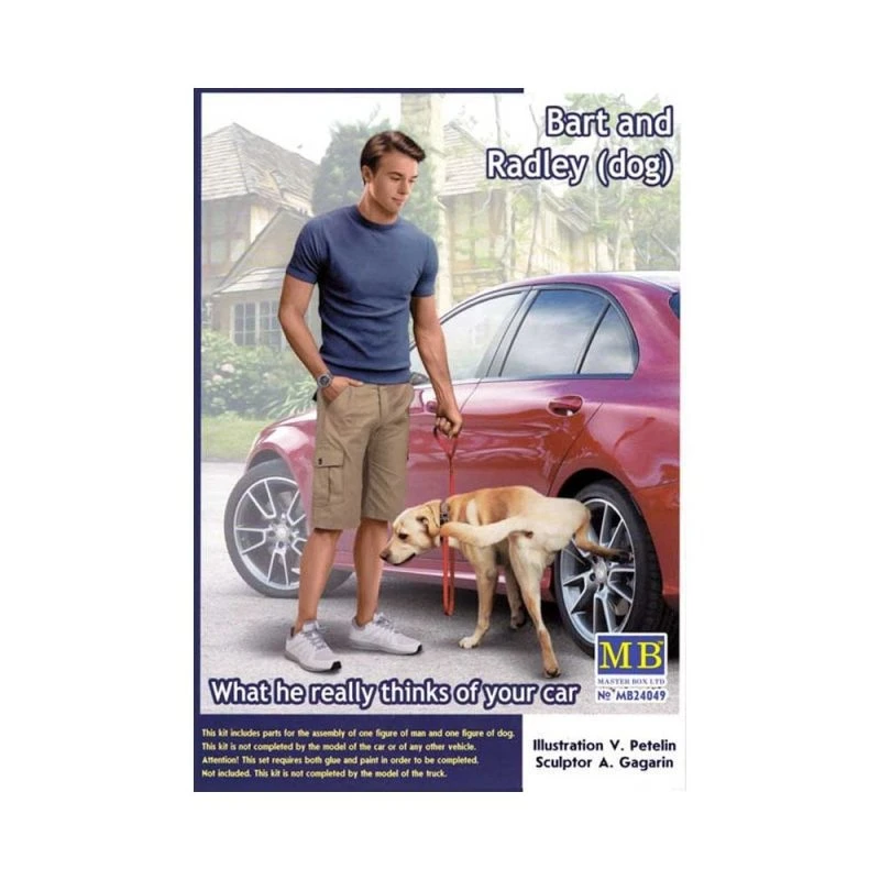 1/24 Bart And Radl (dog). What He Really Thinks Masterbox S24049 3 1/24 Bart And Radl (dog). What He Really Thinks Masterbox S24049