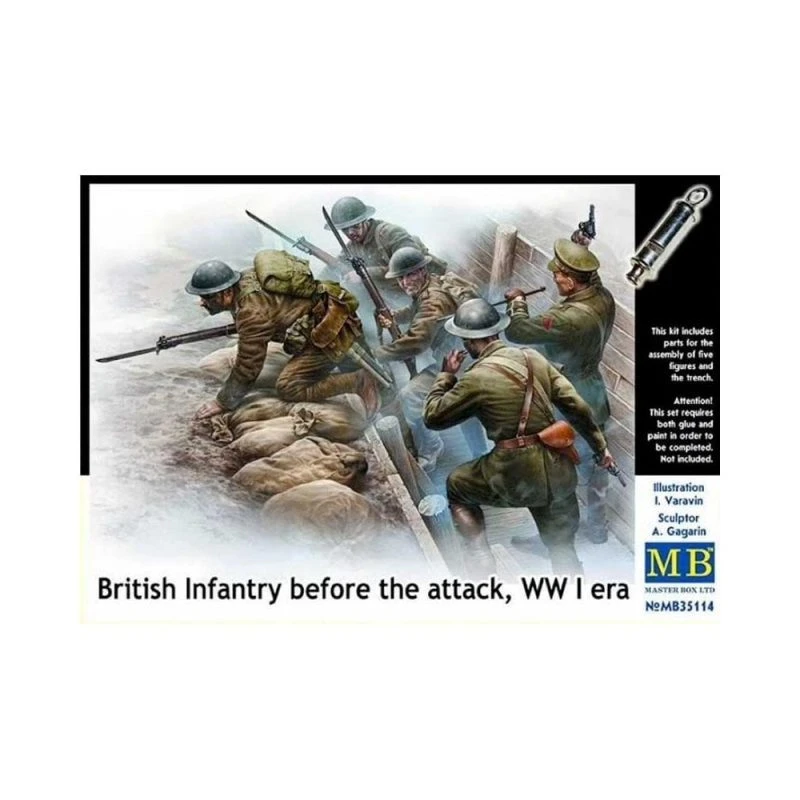 1/35 British Infantry Before The Attack WWI Masterbox S35114 3 1/35 British Infantry Before The Attack WWI Masterbox S35114