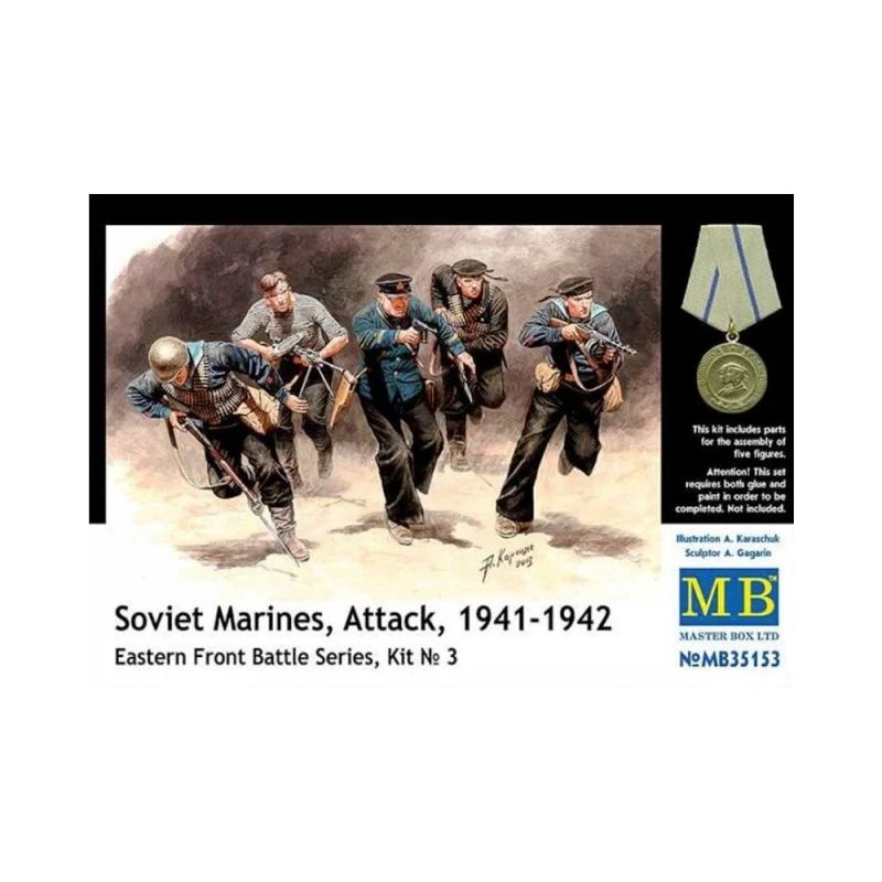 1/35 Soviet Marines Attack 1941-1942 Masterbox S35153 3 1/35 Soviet Marines Attack 1941-1942 Masterbox S35153
