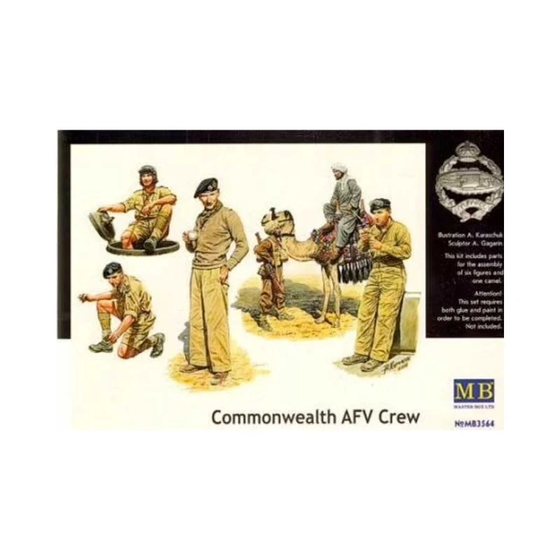 1/35 Commonwealth AFV Crew Masterbox S3564 3 1/35 Commonwealth AFV Crew Masterbox S3564