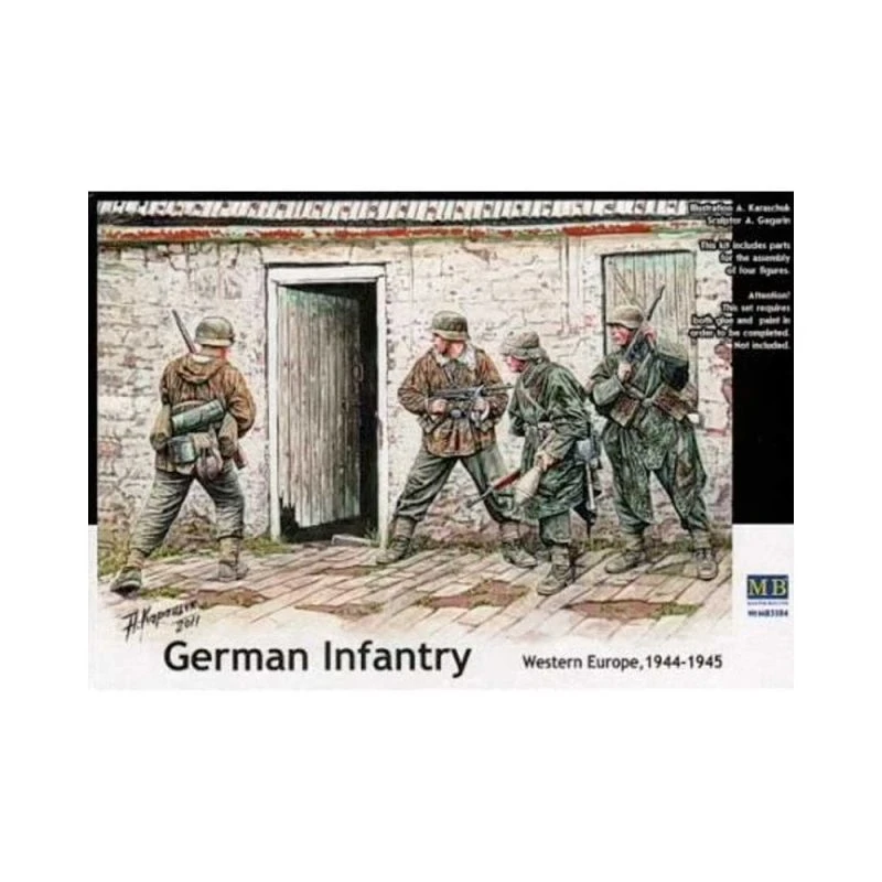1/35 German Infantry Western Europe `44-45 Masterbox S3584 3 1/35 German Infantry Western Europe `44-45 Masterbox S3584