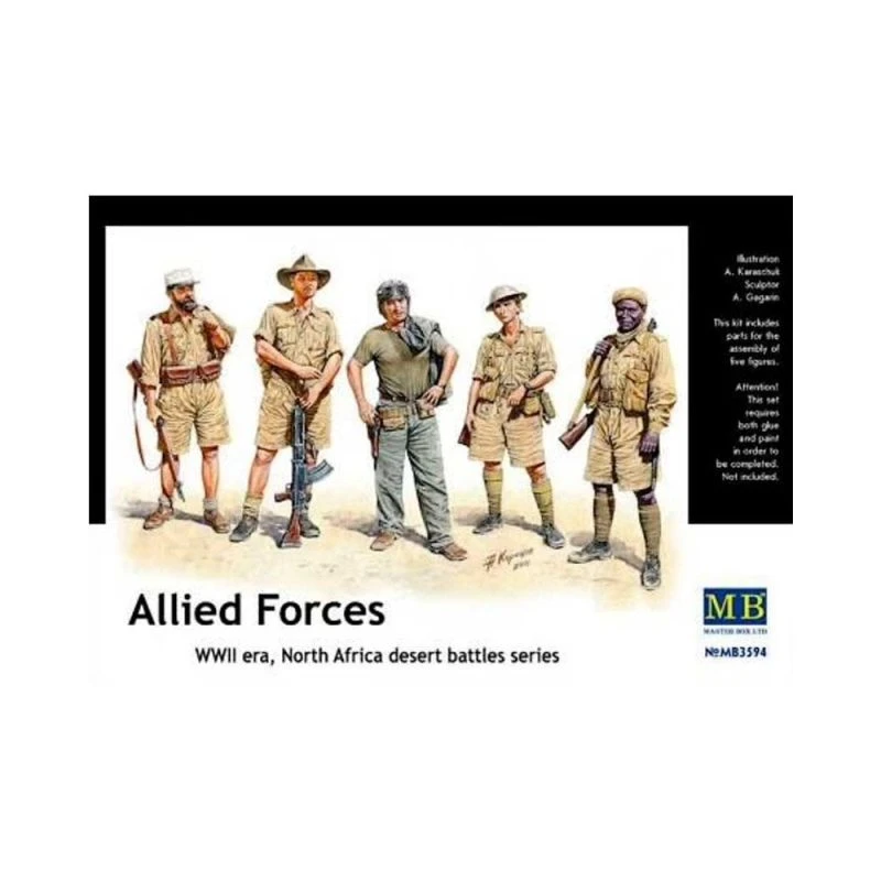 1/35 Allied Forces North Africa WWII Masterbox S3594 3 1/35 Allied Forces North Africa WWII Masterbox S3594