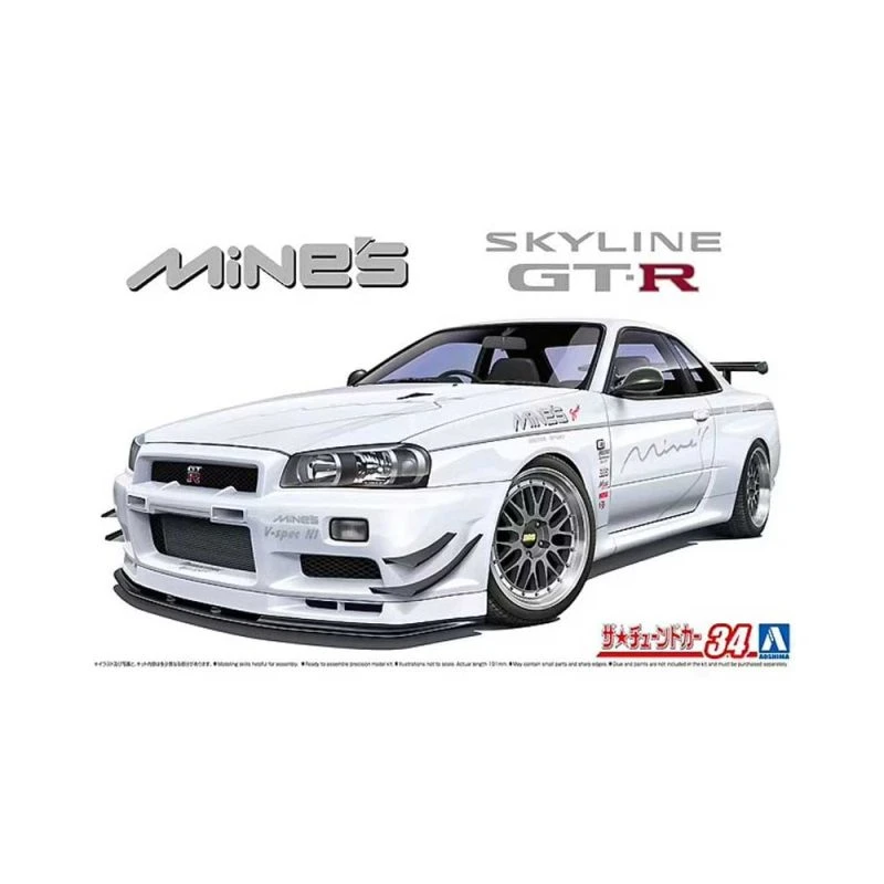 1/24 Nissan Mine’s BNR34 Skyline GT-R ’02 Aoshima 05986 3 1/24 Nissan Mine’s BNR34 Skyline GT-R ’02 Aoshima 05986