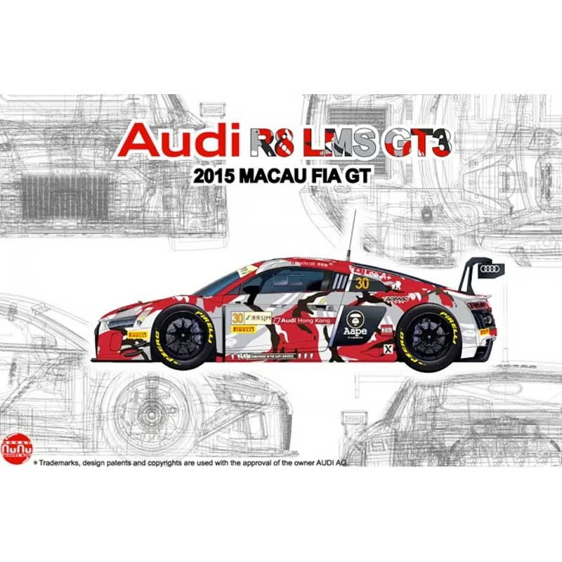 1/24 Audi R8 LMS GT3 Macau FIA GT World Cup Championship 2015 PN24028 NuNu 3 1/24 Audi R8 LMS GT3 Macau FIA GT World Cup Championship 2015 PN24028 NuNu
