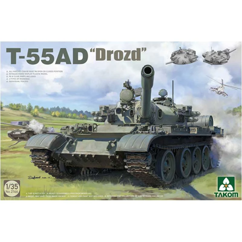 1/35 Soviet T-55AD “Drozd”, 1980s Takom 02166 3 1/35 Soviet T-55AD “Drozd”, 1980s Takom 02166