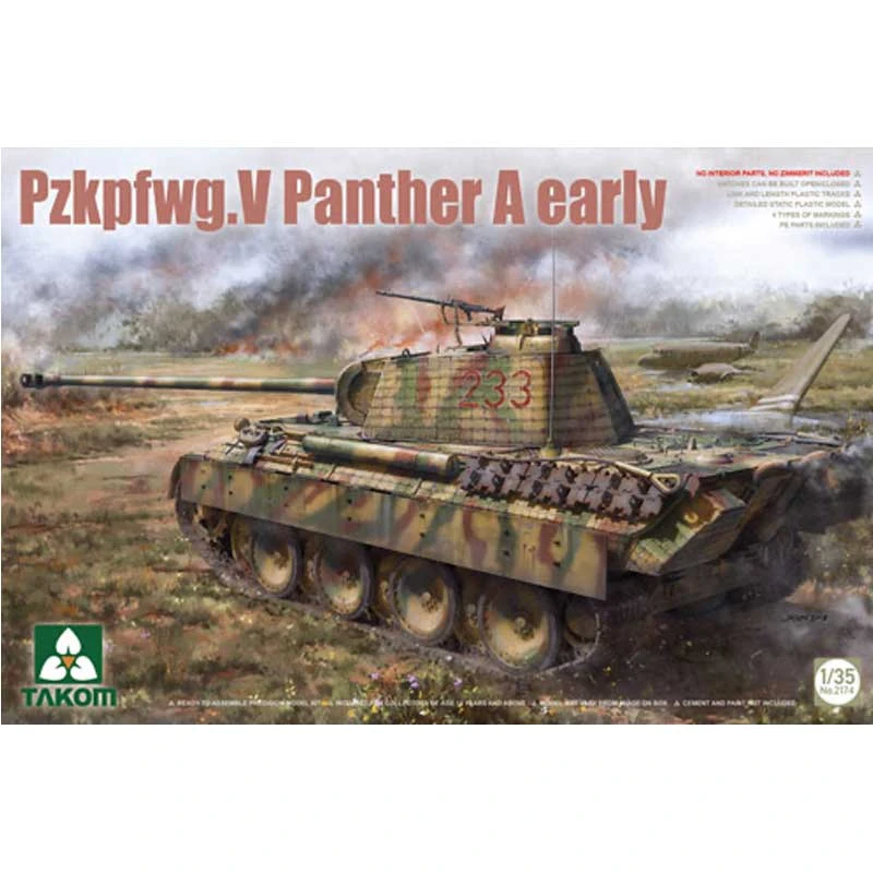 1/35 German WWII PzKpfw V Panther A Early 02174 Takom 3 1/35 German WWII PzKpfw V Panther A Early 02174 Takom