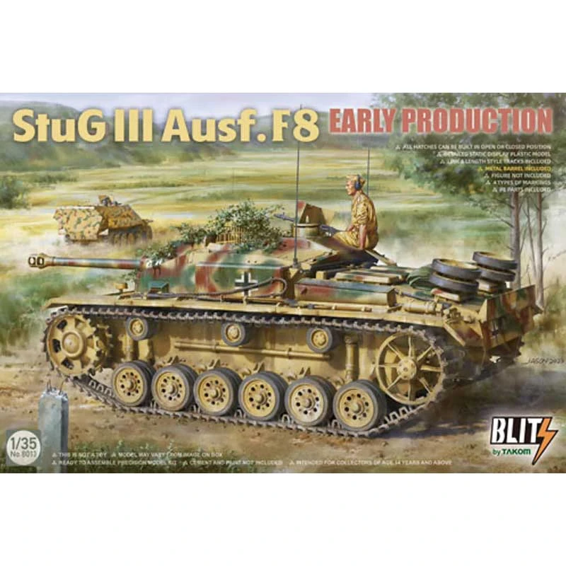 1/35 German StuG III Ausf F/8 Early Production, C.1942 08013 Takom 3 1/35 German StuG III Ausf F/8 Early Production, C.1942 08013 Takom