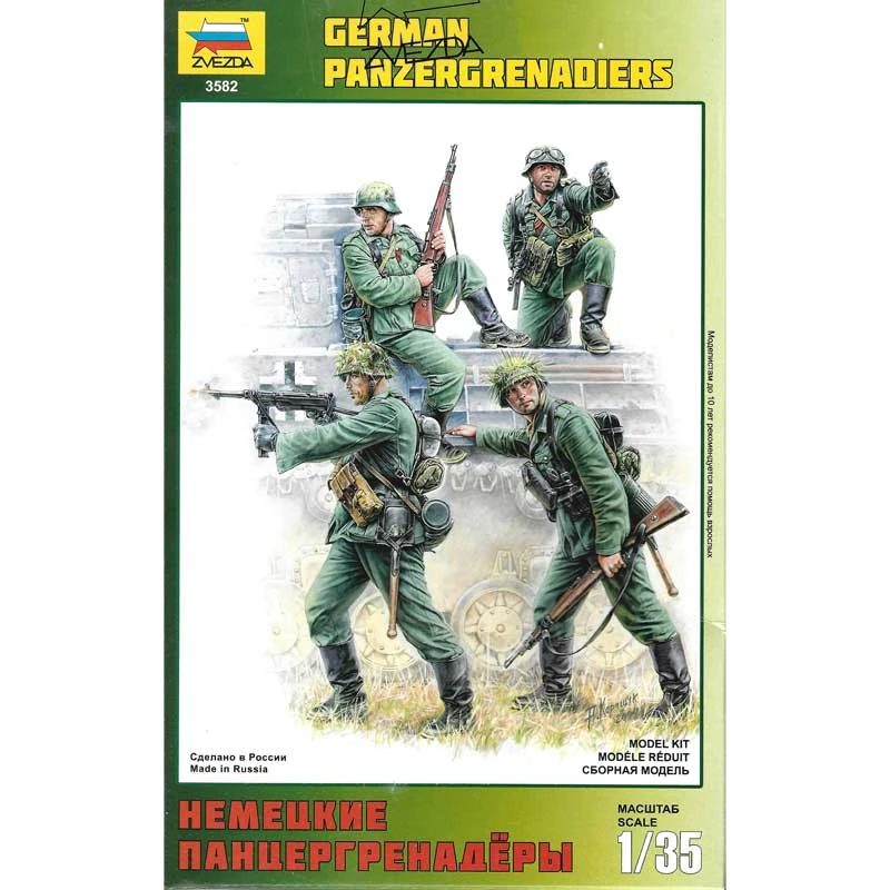 1/35 German Panzergrenadiers Zvezda 3582 3 1/35 German Panzergrenadiers Zvezda 3582